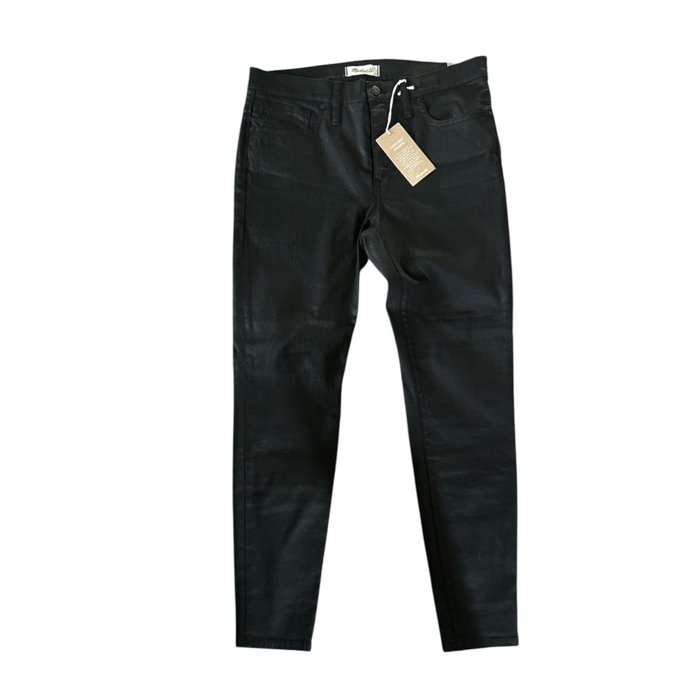 Madewell jeans high-rise black coated edition